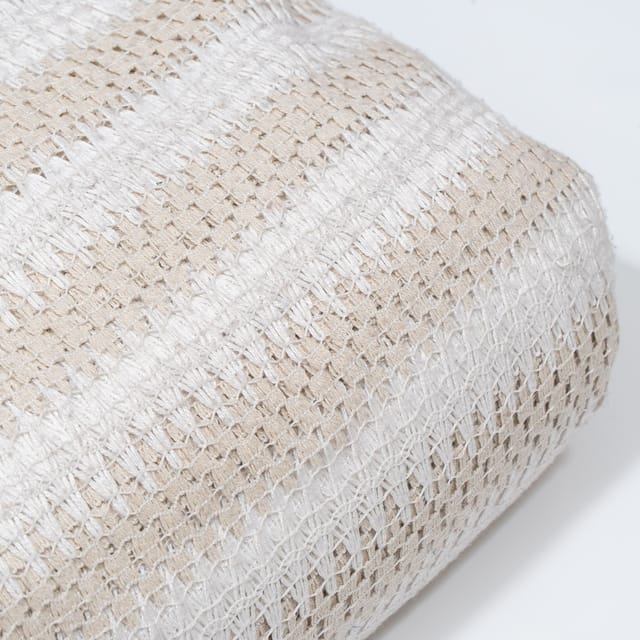 Off White Color Cotton Crochet Fabric