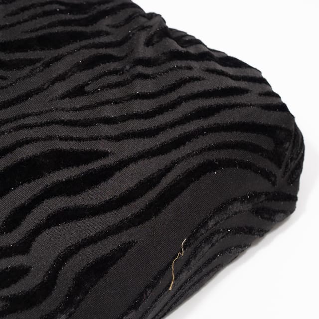 Black Color Brasso Velvet Fabric