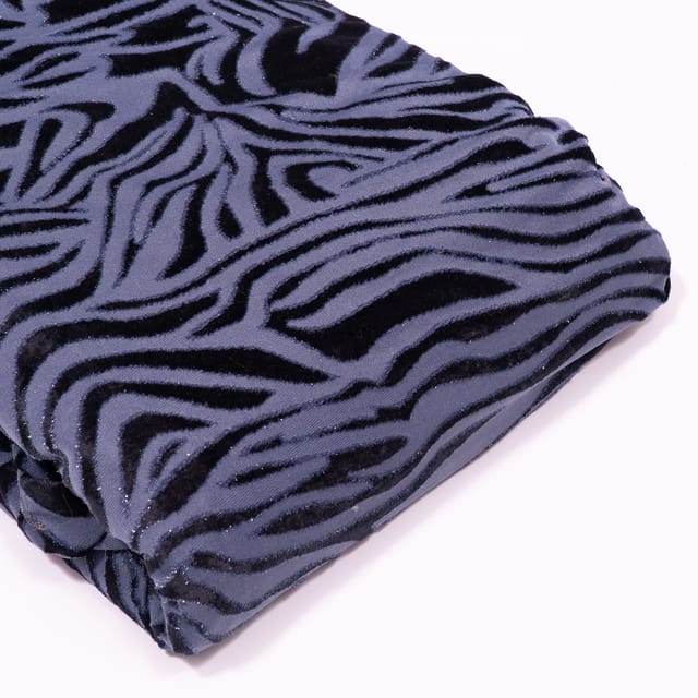 Blue Color Brasso Velvet Fabric