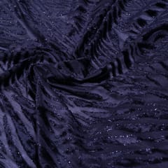 Blue Color Brasso Velvet Fabric