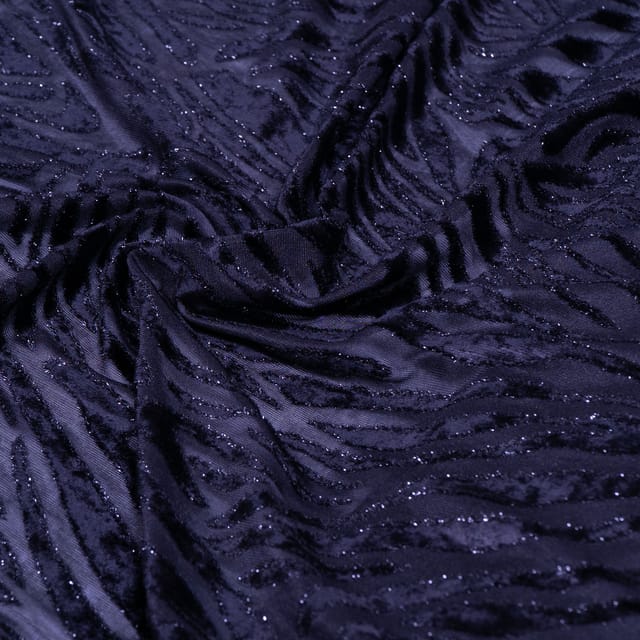 Blue Color Brasso Velvet Fabric