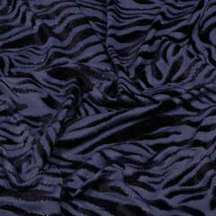 Blue Color Brasso Velvet Fabric