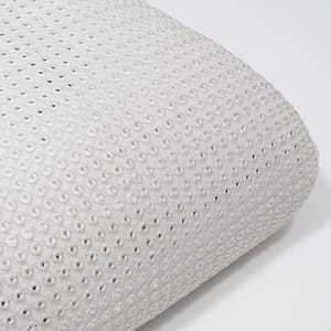 White Dyeable Georgette Embroidered Fabric