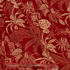 Maroon Color Rayon Digital Printed Fabric