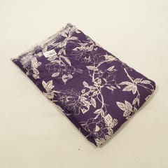 Purple Color Rayon Digital Printed Fabric