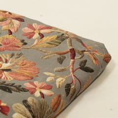Grey Color Rayon Digital Printed Fabric