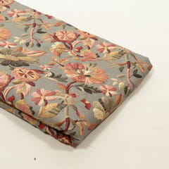 Grey Color Rayon Digital Printed Fabric