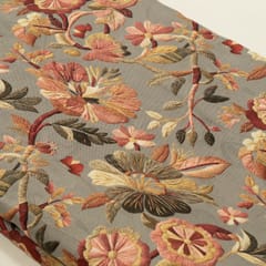 Grey Color Rayon Digital Printed Fabric