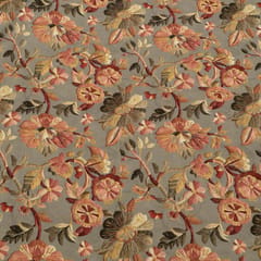 Grey Color Rayon Digital Printed Fabric