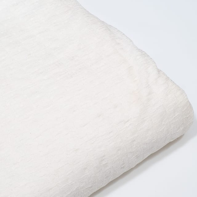 Off White Color Wrinkle Georgette Fabric