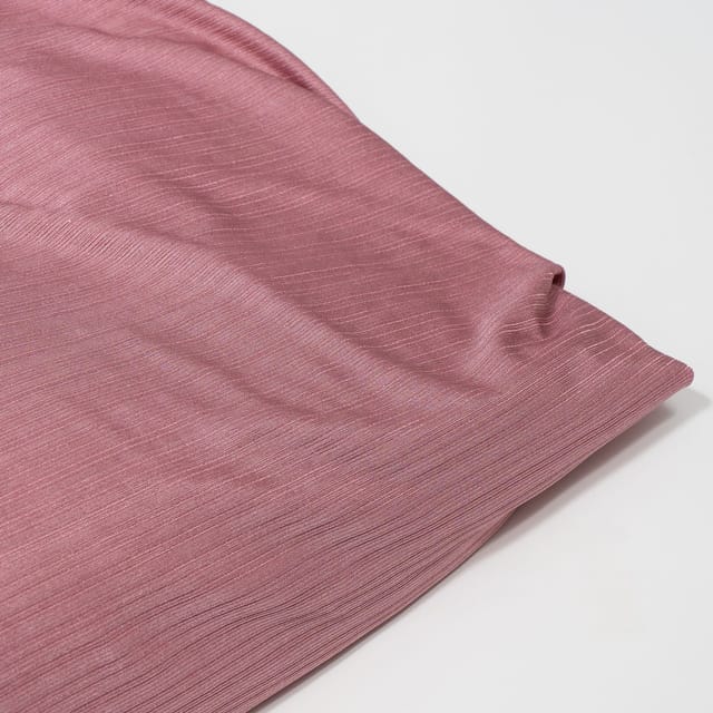 Onion Pink Color Georgette Satin Lycra Fabric