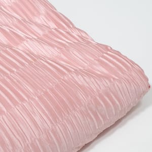 Pink Color Satin Crush Lycra Fabric