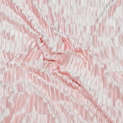Pink Color Satin Crush Lycra Fabric
