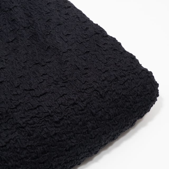 Black Color Wrinkle Fabric