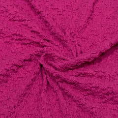 Wine Color Wrinkle Fabric
