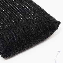 Black Color Imported Net Embroidered Fabric