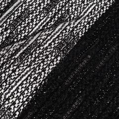 Black Color Imported Net Embroidered Fabric
