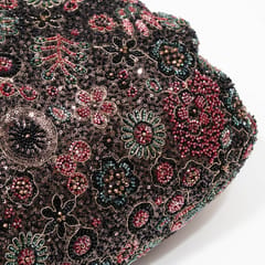 Black Color Imported Net Embroidered Fabric