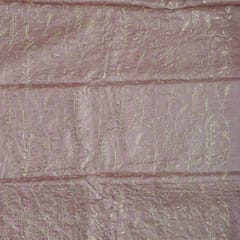 Onion Pink Color Monga Silk Embroidered Fabric