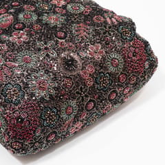 Black Color Imported Net Embroidered Fabric