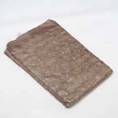 Mouse Color Monga Silk Embroidered Fabric