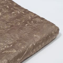 Mouse Color Monga Silk Embroidered Fabric