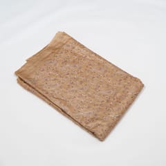 Copper Color Monga Silk Embroidered Fabric