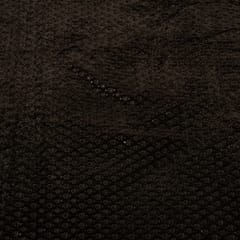 Black Color Velvet Embroidered Fabric