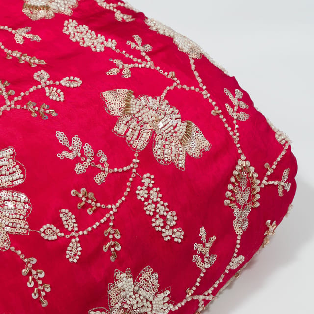 Rani Color Crepe Embroidered Fabric