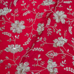 Rani Color Crepe Embroidered Fabric