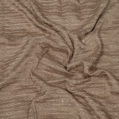 Mouse Color Dola Silk Embroidered Fabric