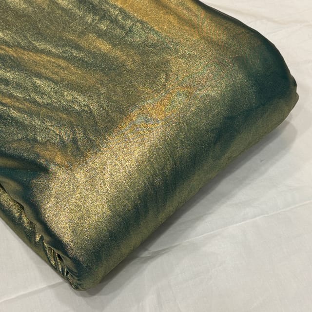 Rama Green Color FDY Jersey Lycra Foil Fabric