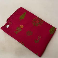 Majenta Color Cambric Cotton Printed Fabric (1.30Meter Cut Piece)
