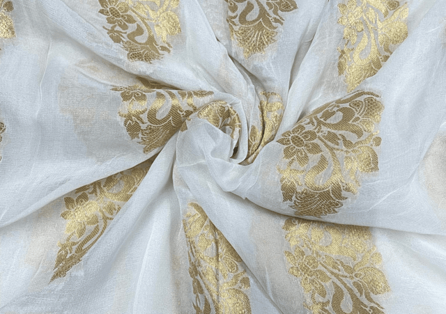 Dyeable Semi Georgette Banarsi Khaddi