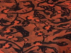 Printed Georgette Rust Orange Leaves