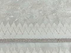 Dyeable Embroidered Chiffon White Floral With Borders