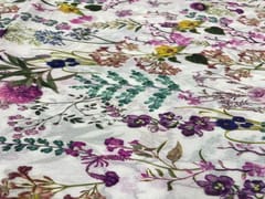 Chiffon White MultiColour Floral