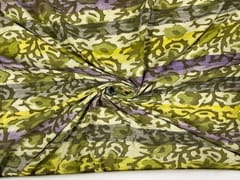Cotton Cambric Dabbu Mehandi Green Floral Print