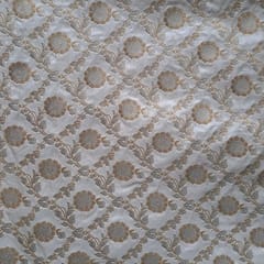 Off White Dyeable Zari Fabric