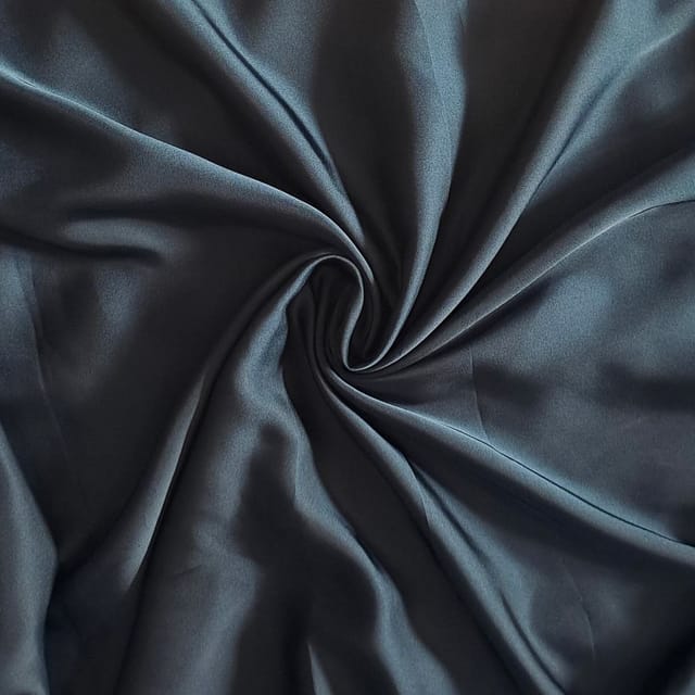 Peacock Blue Colour Armani Satin Fabric