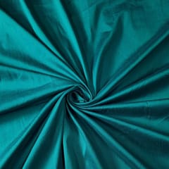 Peacock Blue Colour Cotton Silk Fabric (N395)