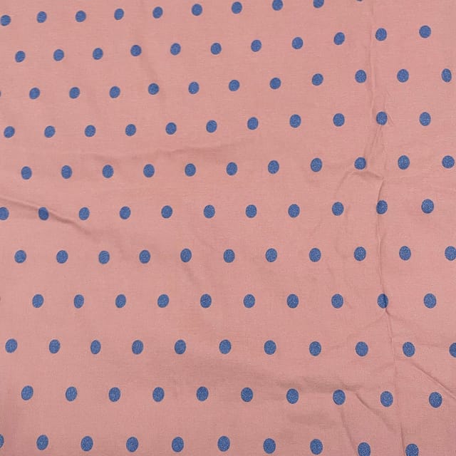 Peach Colour Cotton Lycra Fabric