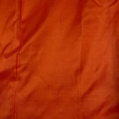 Dark Orange Colour Pure Silk Fabric