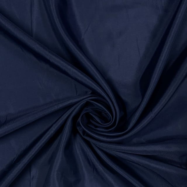 Blue and Black Colour Reversible Acetate Satin Fabric