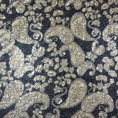 Silver Colour Imported Sequins Fabric