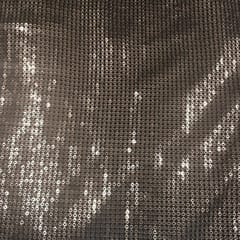 Bronze Colour Lycra Sequins Embroidered Fabric