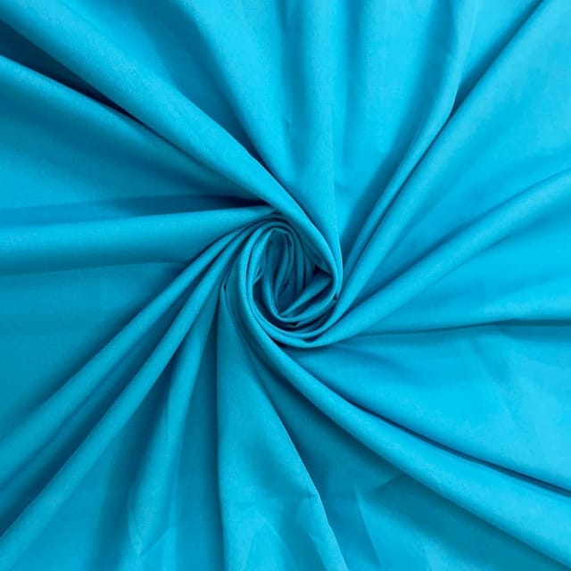 Sky Blue Colour Dyed Poly Crepe Fabric ( N186)
