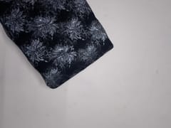 Black Floral Shantley Net Fabric