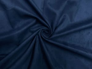 Dark Blue Plain Suede Fabric