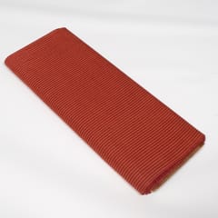 Red Color Stripe Handloom Cotton Thick Ikat Fabric